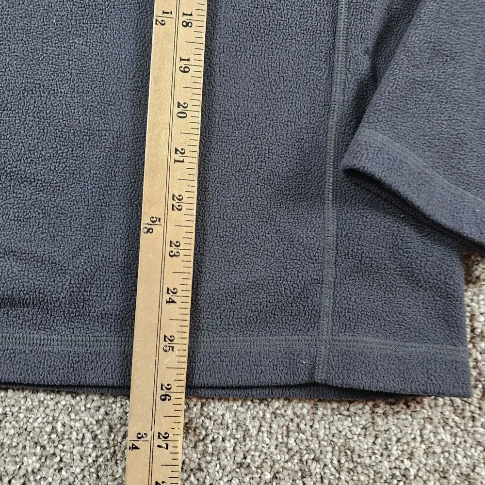 North Face Sweater Mens Medium Gray Fleece Pullover 1/4 Zip Hike Camping Casual